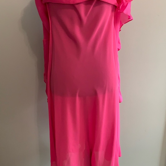 NWT Elegant Pink Ruffle Dress - Picture 7 of 15